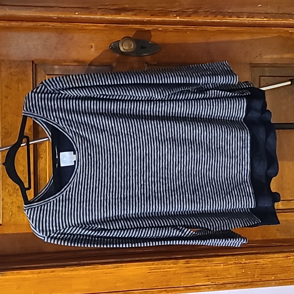 Sunday navy and gray sweater